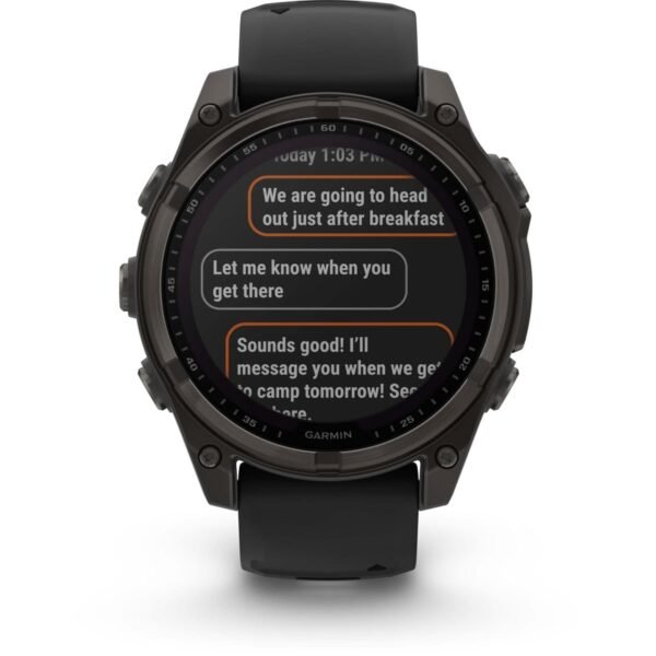 Garmin fenix 8 Sapphire Solar GPS Smartwatch - 47mm - Graphit/Carbon Gray Titan DLC – Bild 2
